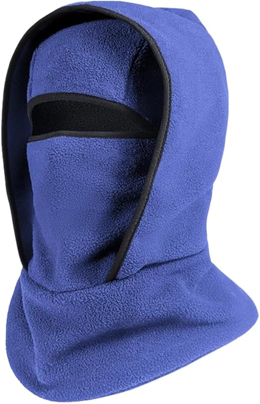 Outdoor Winter Warm Hat Neckband Integrated Cycling Mask, Winter Balaclava Ski Mask, Windproof Fleece Face Cover(1pc*Black,kkl)