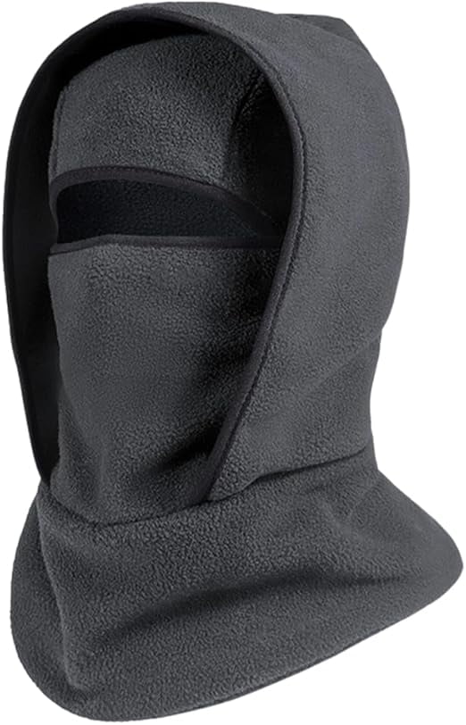 Outdoor Winter Warm Hat Neckband Integrated Cycling Mask, Winter Balaclava Ski Mask, Windproof Fleece Face Cover(1pc*Dark Gray,kkl)
