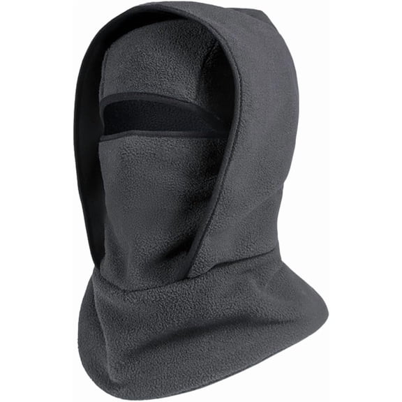 Outdoor Winter Warm Hat Neckband Integrated Cycling Mask, Winter Balaclava Ski Mask, Windproof Fleece Face Cover