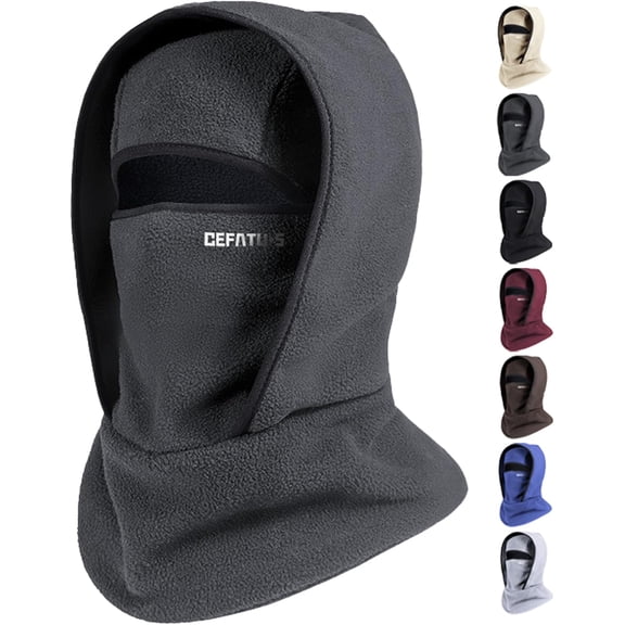 Outdoor Winter Warm Hat Neckband Integrated Cycling Ski Mask for Men Women Fleece Face Head Neck Cover Windproof