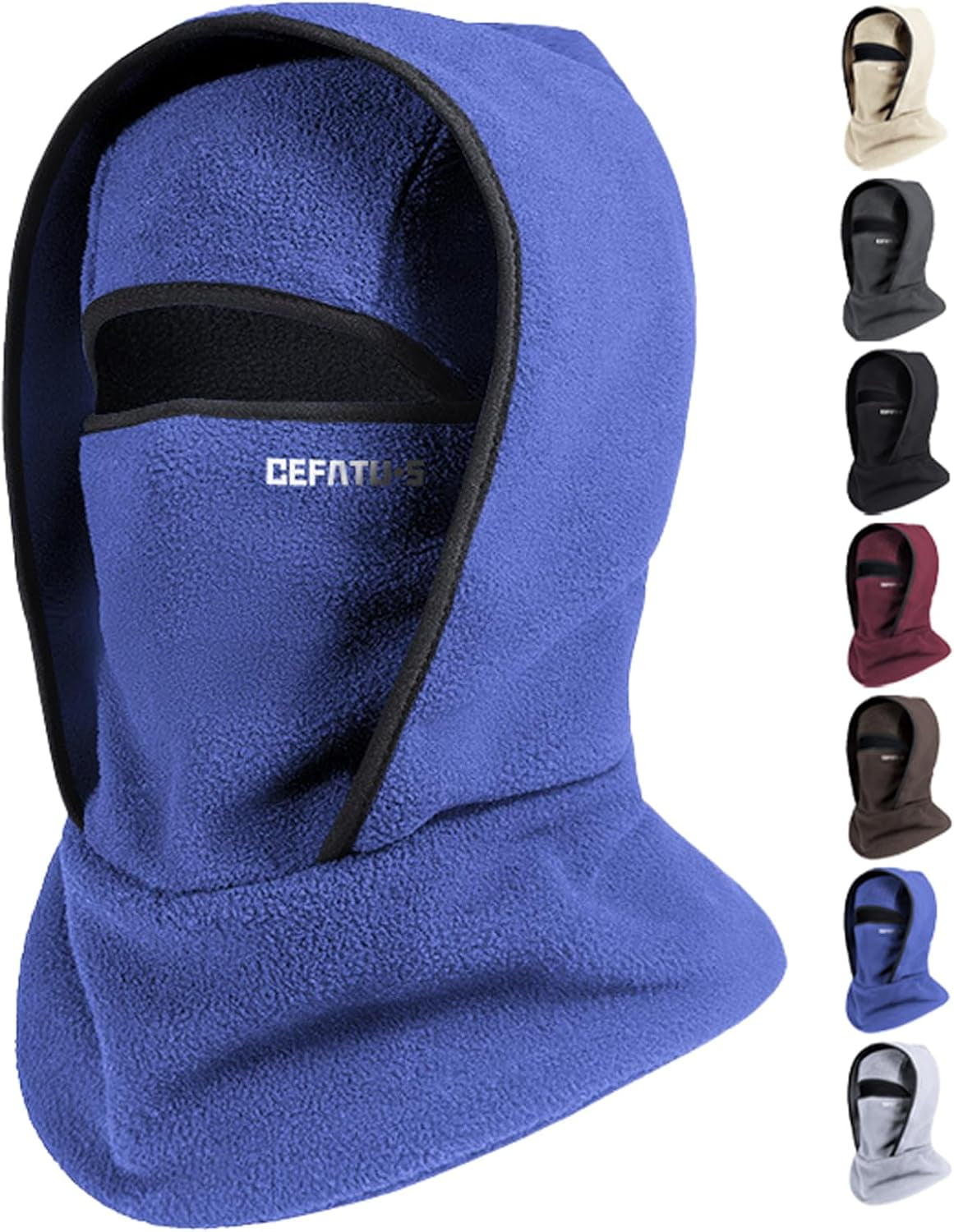 Outdoor Winter Warm Hat Neckband Integrated Cycling Ski Mask for Men Women Fleece Face Head Neck Cover Windproof