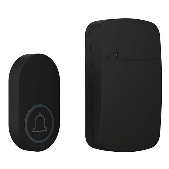 Outdoor Wireless IP44 Doorbell 38 Ringtones Melodies 200m Range for Welcome Home Door Bell US Plug Black