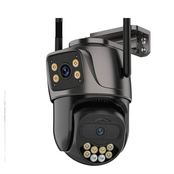 Outdoor Wireless Security IP Camera 4K 8MP HD Dual Lens External PTZ Camera Auto Tracking Street Surveillance Camera