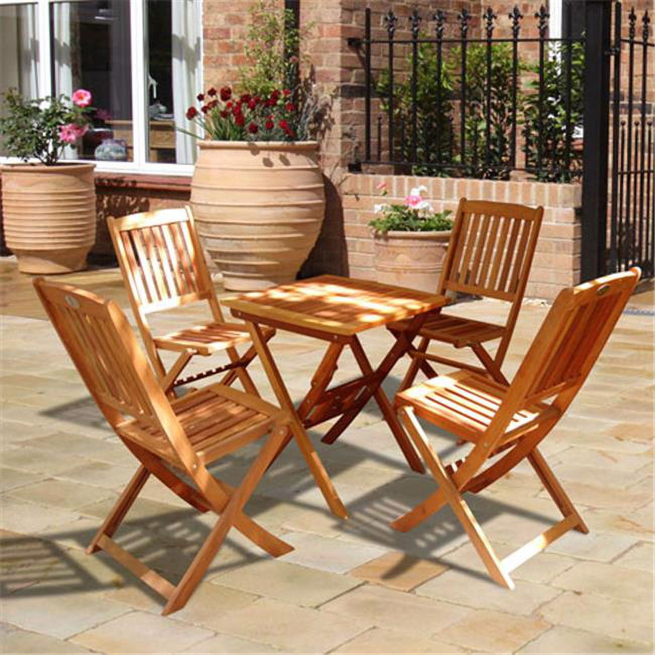 Vifah outdoor wood folding shop bistro chairs