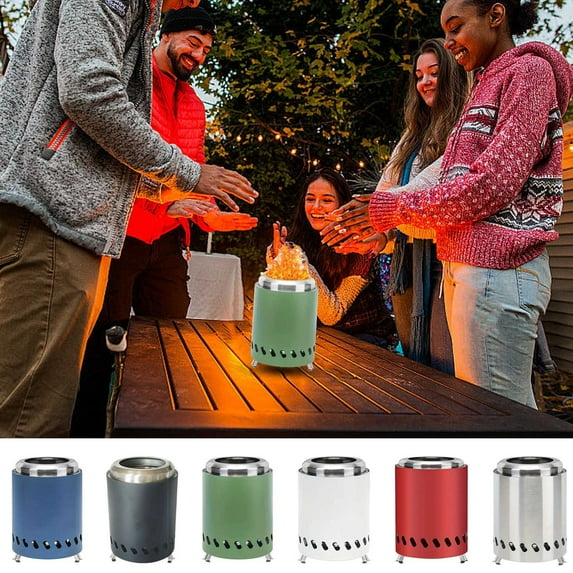 Outdoor Wood Burning Stove Kadlawus Under $5 ! Portable Bonfire Stove for Courtyard Camping, Tabletop Fire Pit for Heating and Cooking, Safe Flameless Outdoor Decor