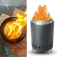 thumbnail image 1 of Outdoor Wood Burning Stove Portable Fire Pit for Backyard Patio Camping Bonfire Heating Cooking Smokeless Tabletop Firep with Spark Screen, 1 of 6