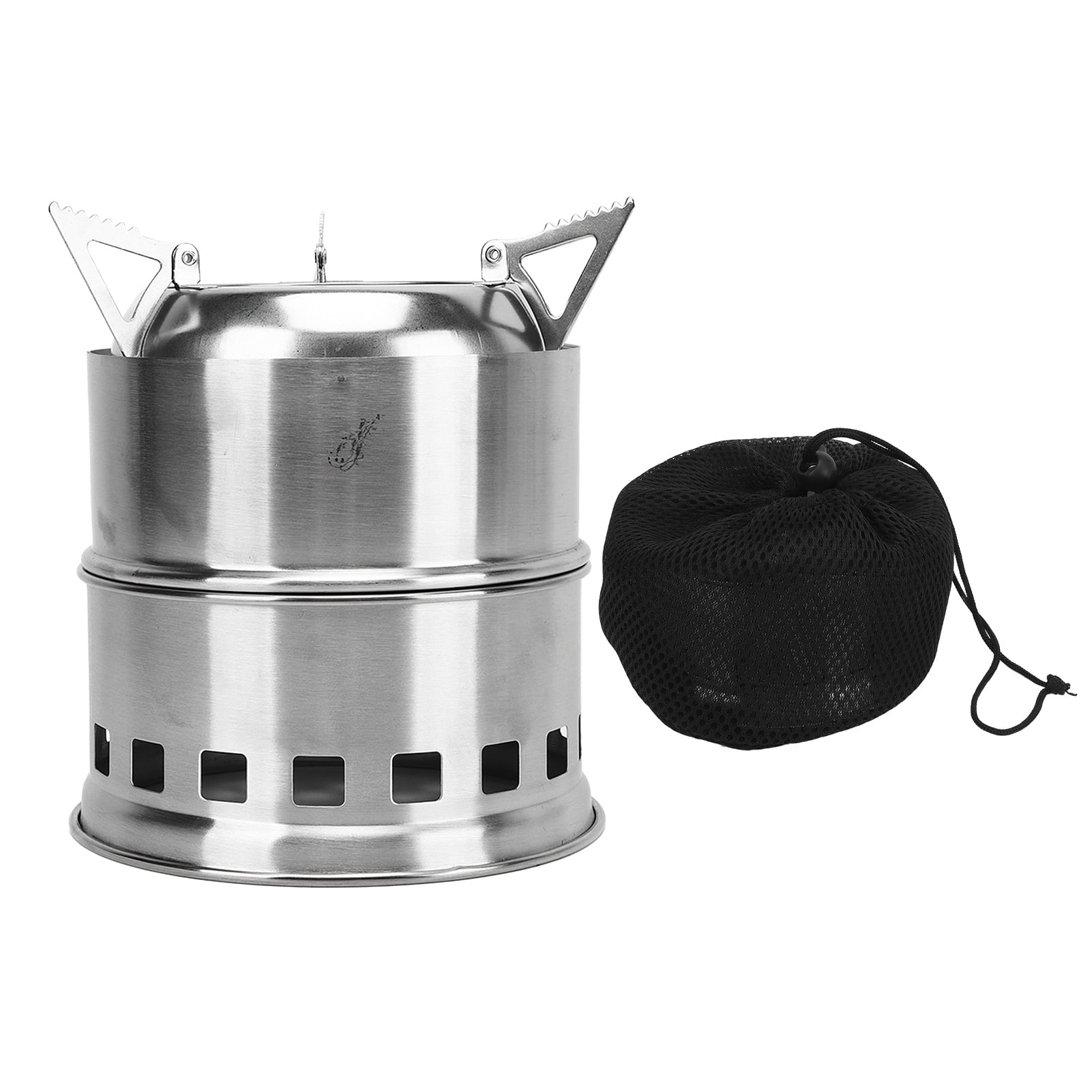 Outdoor Wood Burning Stove Stainless Steel Barbecue Wood Charcoal Coal