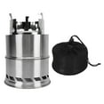 Outdoor Wood Burning Stove Stainless Steel Barbecue Wood Charcoal Coal