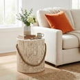 thumbnail image 1 of Rustic Outdoor Grain Side Table Ceramic Build in Brown Finish, 1 of 8