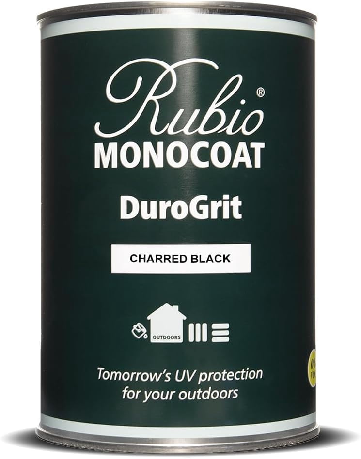 Outdoor Wood Oil, Stain & Sealer, 150 ft - Charred Black | 1 Layer, UV Protection for Deck, Fence & Furniture | 1 L