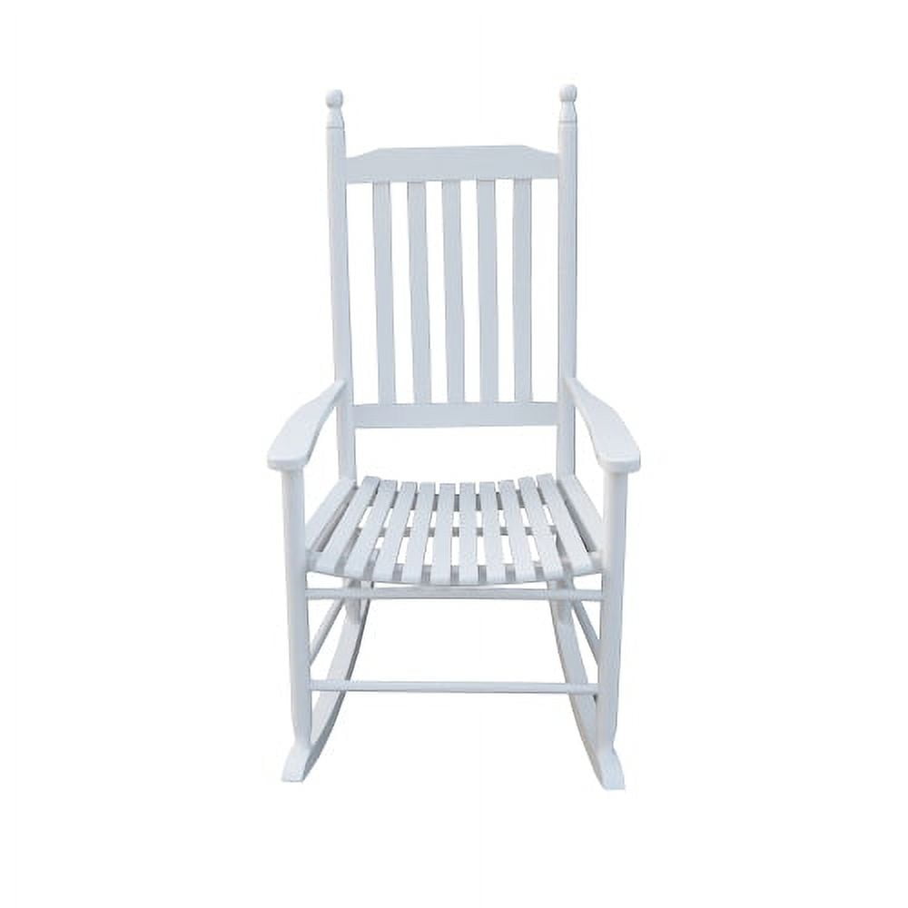 Outdoor Wood Porch Rocking Chair, Weather Resistant Finish, White