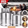 thumbnail image 1 of Outdoor Wood Stove Backpacking Portable Survival Wood Burning Camping Stove, 1 of 8