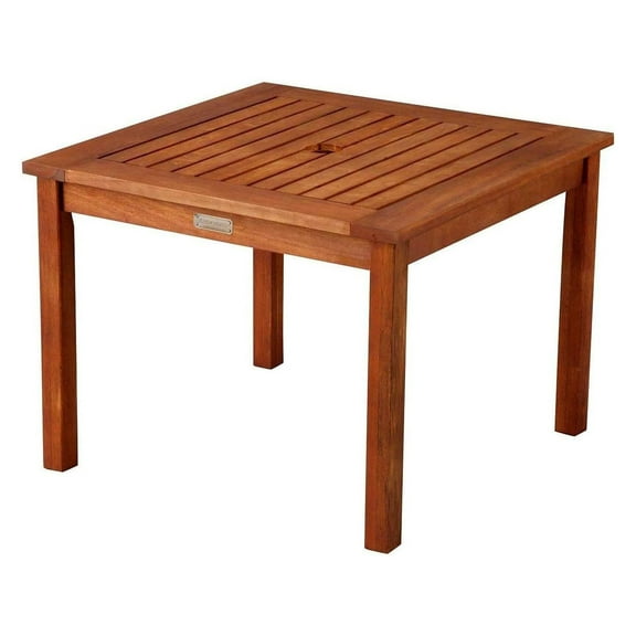 Outdoor Wood Umbrella Side Table End Table Patio Pool Furniture (Natural Finish)