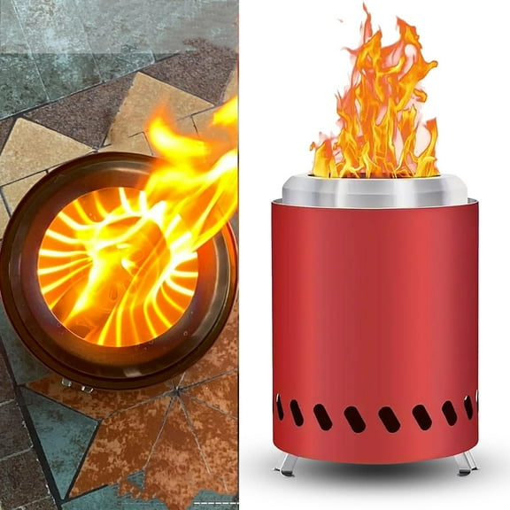 Outdoor Wood-burning Stove | Portable Backyard Patio Heater | Barbecue Bonfire Fire Pit, Multiple Colors