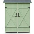 thumbnail image 1 of Outdoor Wooden Large Storage Cabinet,Cedar Garden Shed with Waterproof Roof, Adjustable Shelves & Lockable Double Doors for Yard, 1 of 6