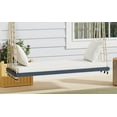thumbnail image 1 of Outdoor Wooden Porch Swings, Patio Swing Bench with 2 Pillows, Cushion and Hanging Chains for Garden, Backyard, Lawn, Gray, 1 of 9