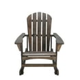 thumbnail image 1 of Outdoor Wooden Rocker Adirondack Seat Adirondack Rocking Chair Fire Pit Chair with Widened Armrests Patio Lawn Backyard Garden Furniture Chair,Dark Grey, 1 of 1