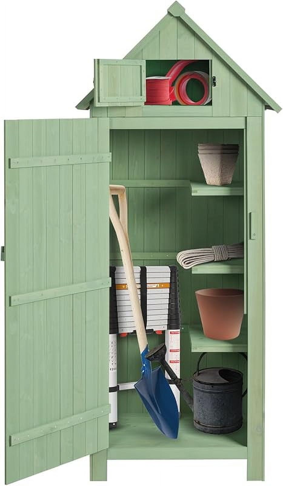 Outside Paper Storage Outdoor Wooden Storage Shed, Garden Shed Outside Tool Cabinet with ...