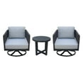 thumbnail image 1 of Outdoor Woven Abaca Rope Patio Set with End Table and 2 Swivel Rocking Chairs, 1 of 7