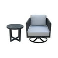thumbnail image 1 of Outdoor Woven Abaca Rope Patio Set with End Table and Swivel Rocking Chair, 1 of 6