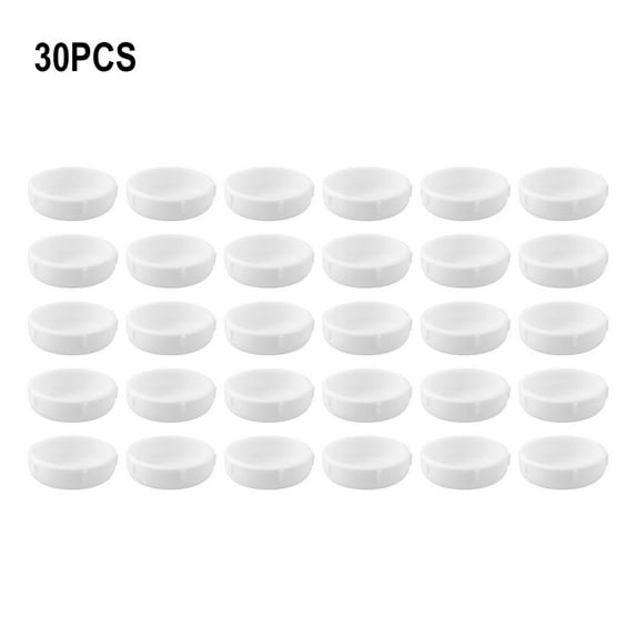Outdoor Wrought Iron Patio Furniture Feet Caps 30 Pack Round Plastic Chair Leg Protectors UV-Resistant Noise Reduction Easy Installation for Metal Chairs Garden Deck Terrace White 3.8*1.3cm