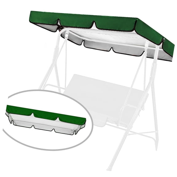 Outdoor Yard Swing Canopy Replacement Cover 3 Seat Porch Swing Cover Outdoor Waterproof Top Cover Replace