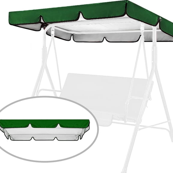 Outdoor Yard Swing Canopy Replacement Cover 3 Seat Porch Swing Cover Outdoor Waterproof Top Cover Replace