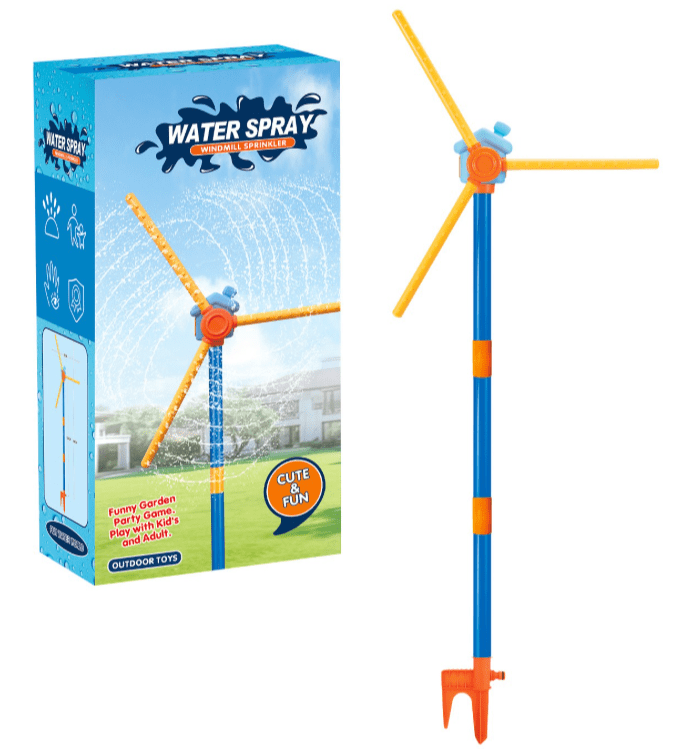 Outdoor Yard Water Sprinkler, Sprinkler for Yard, Windmill Water Sprinkler Toy, Rotating Outdoor Summer Toys for Backyard Fun, Lawn Water Spray Game, Easter Gifts A