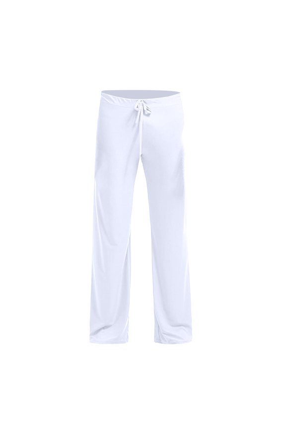 Outdoor Yoga Pant for Women Fabric Straight Silk Home Ice Home Yoga Clothes,White,M