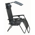 thumbnail image 1 of Outdoor Zero gravity Chair lounge patio beach Canopy Sunshade Cup Holder Black, 1 of 5