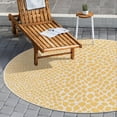 thumbnail image 1 of Outdoor Zrand Collection Area Rug Yellow Ivory - 6'7" Round, 1 of 5