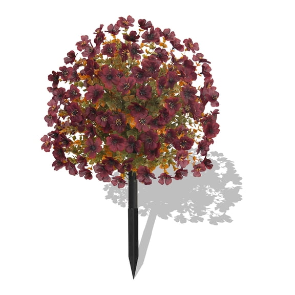 1 Pack Fall Topiary Balls, Artificial Fall Flowers for Outdoors with Ground Stakes, 22 inch UV Resistant Faux Autumn Plants for Porch Planters, Garden Yard Decor