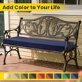 thumbnail image 1 of Millsilo 45"x18" Outdoor Bench Cushion, Waterproof Home Decor Dark Blue Bench Cushions with Straps, 1 of 6