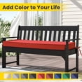 thumbnail image 1 of Millsilo Outdoor Bench Cushion,Waterproof and Fade Resistant Balcony Furniture Mat,with Straps,45"x18"x3" Red, 1 of 6