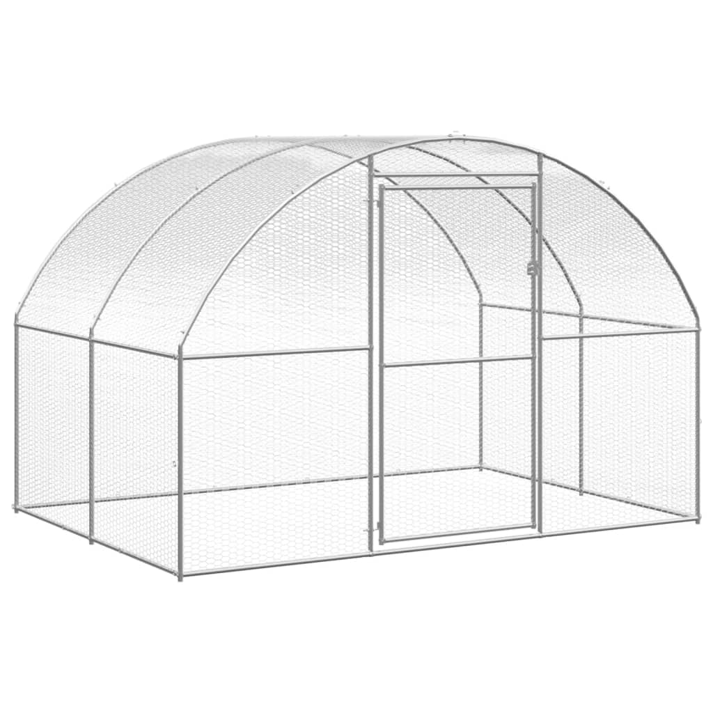 Outdoor chicken coop 3x2x2 m Galvanized steel