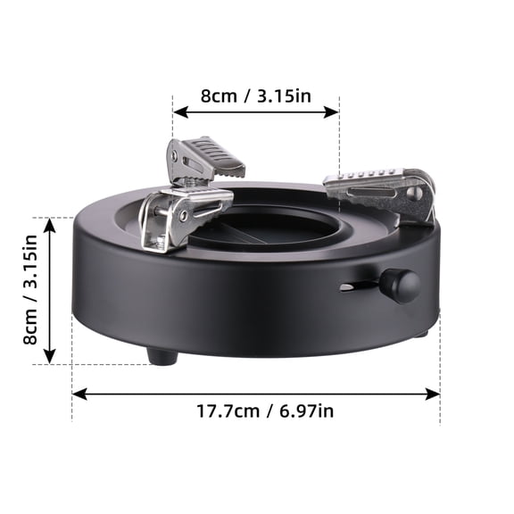 Outdoor cooking Rust-proof Outdoor Portable Mini Stove Stainless Steel Furnace Adjustable Firepower Lightweight Wind Proof for Camping Barbecue Hot Pot Outdoor Cooking Black