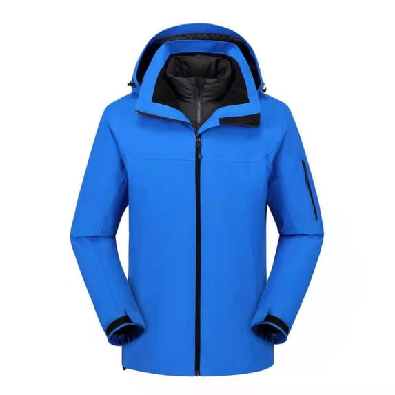 Outdoor down jacket, men's and women's three-in-one work clothes, winter waterproof and removable mountaineering clothingArmy Green Size XL