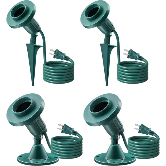 Outdoor floodlight bracket, with stake and wall mount base
