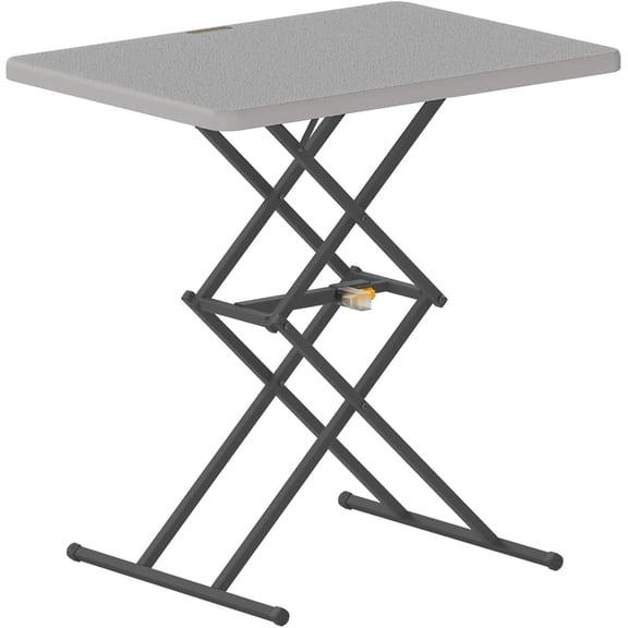 Outdoor folding table, can be adjusted in height with one hand in two seconds, has three adjustable settings, ultra-thin foldable design, no assembly required