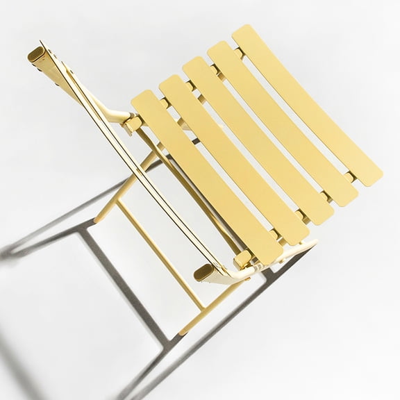 Outdoor/indoor 3 Patio Bistro , Yellow - Foldable Metal Table & Chairs For Terraces And Area