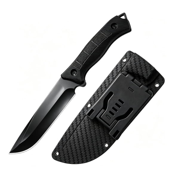 Outdoor knife with plastic blade protective cover