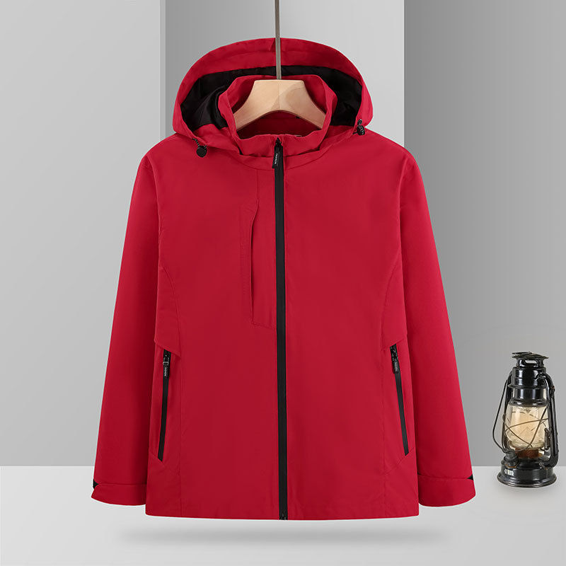 Outdoor mountaineering jacket for men and women waterproof spring and autumn group clothing soft