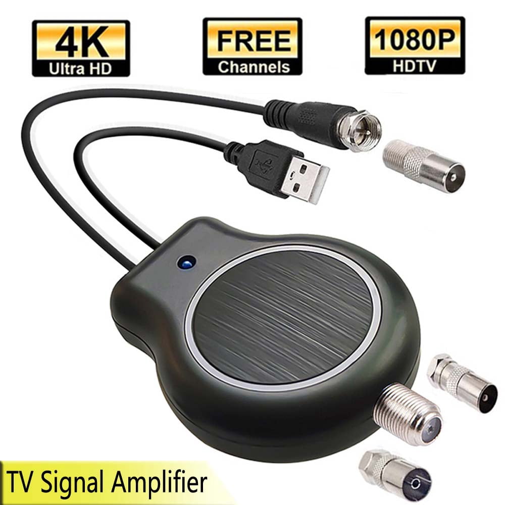 Outdoor or Indoor 1080P 4K HD Digital TV Antenna Television Box Signal Amplifier 32dBi Enhanced DVB USB Power Supply