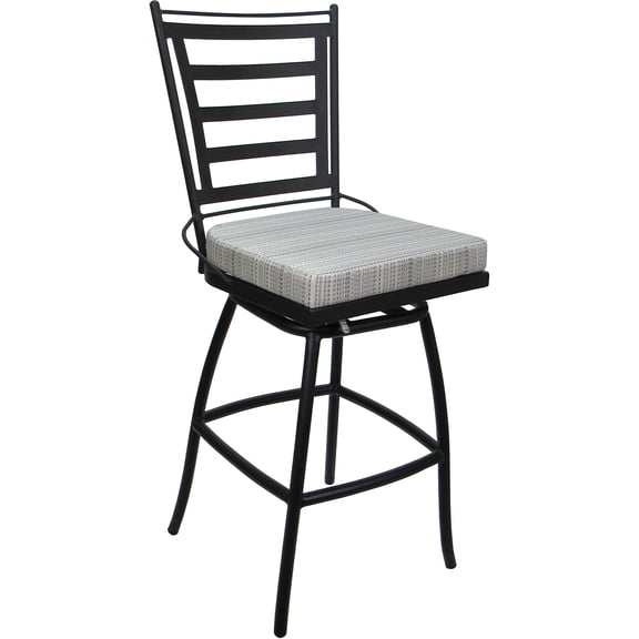 Outdoor or Indoor Counter 26" Bar Stool - Jordan - NF Cream Fabric - Black