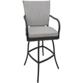 thumbnail image 1 of Outdoor or Indoor Extra Tall Bar Stool 34" Ofir - White Linen Fabric -Gray Frame, 1 of 8