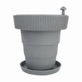 thumbnail image 1 of Outdoor or Indoor Flower Pots with Self-Watering Function, Flower Pots with Drainage Holes and Plates Gray, 1 of 6