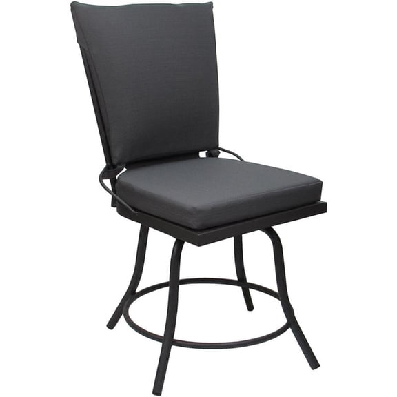 Outdoor or Indoor Patio Dining Chair - Jamey without Arms - Dark Gray - Gray