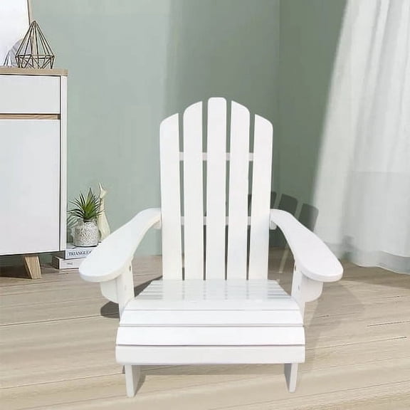 Outdoor or indoor Wood children Adirondack chair,white