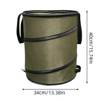 Garbage Storage Trash Bag Portable Collapsible Pop Up Garden Leaf Trash Can Flowers And For Garden Camping Grass Bin