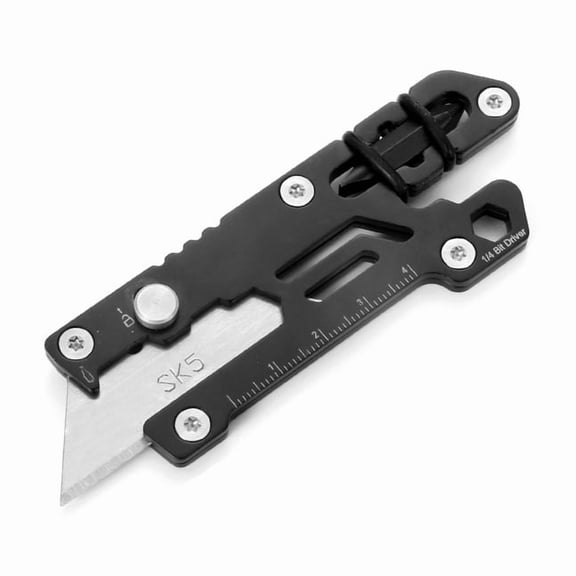 Outdoor portable stainless steel multi-function paper cutter utility knife express box opener knife combination tool